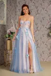 Gls Prom Long Formal Evening Gown In Blue