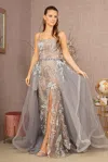 Gls Prom Long Formal Gown In Gray