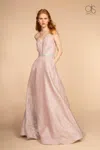 Gls Prom Long Formal With Pockets Evening Dress In Pink