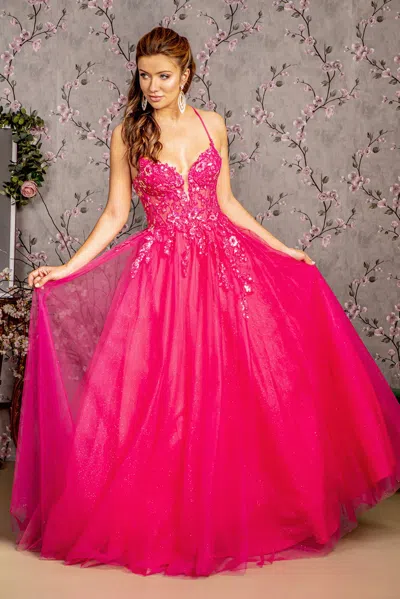Gls Prom Long Sequin Glitter Formal Dress In Pink