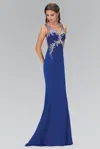 Gls Prom Long Sleeveless Dress Evening Gown In Blue