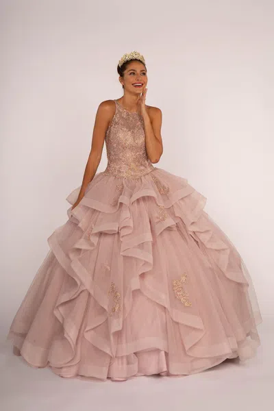 Gls Quinceanera Dress Long Sweet 16 Gown In Gold