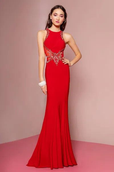 Gls Red Prom Long Dress Evening Gown