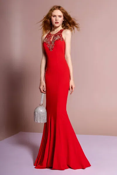 Gls Red Prom Long Dress Evening Gown