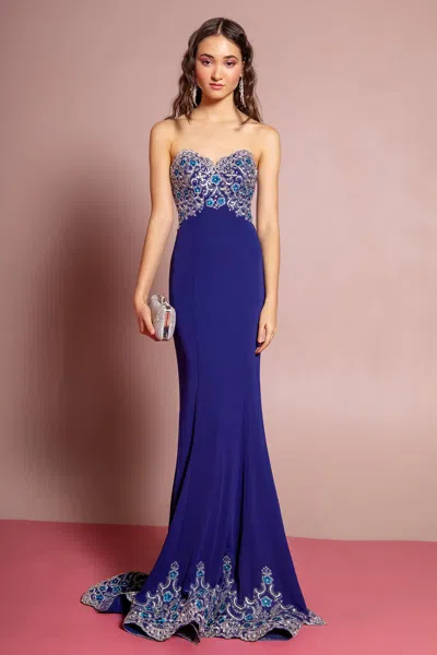 Gls Royal Blue Prom Long Dress