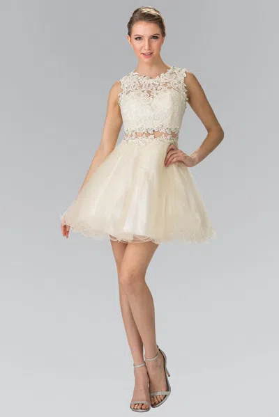 Gls Short Prom Dress Cocktail In Neutral