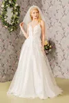 Gls Simple Long Bridal Gown A Line Wedding Dress In White