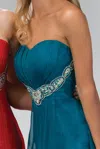 Gls Strapless Long Prom Dress In Blue