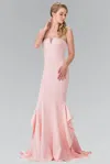 Gls Strapless Long Prom Dress In Pink