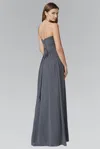 Gls Sweetheart Long Bridesmaid Formal Dress In Gray