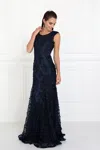 Gls Tulle Mermaid Long Prom Dress In Blue