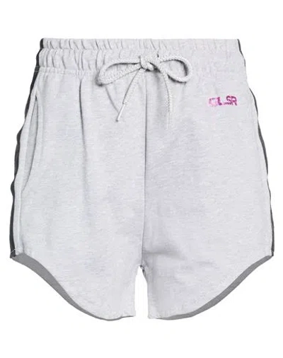 Glsr Woman Shorts & Bermuda Shorts Grey Size Xs/s Cotton In Gray