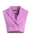 Glsr Woman Tailored Vest Mauve Size 6 Polyester, Elastane In Purple