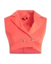 Glsr Woman Tailored Vest Tomato Red Size 6 Polyester, Elastane In Tomato Red