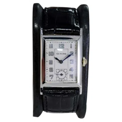 Pre-owned Glycine 18kt. White Gold Art Deco High Grade Hand Made Watch, Circa 1930's
