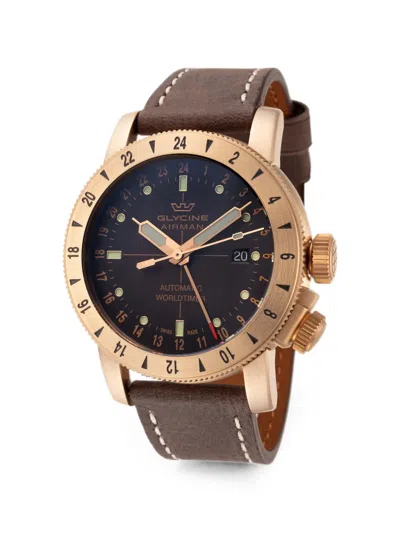 Glycine 에어맨 44mm 시계 In Brown