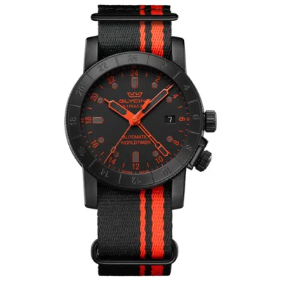 Glycine Airman Contemporary Gmt Men's Watch In Black