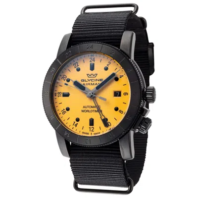 Glycine Airman Contemporary Gmt Men's Watch In Black