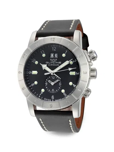 Glycine Airman Gmt 42mm Watch In Black