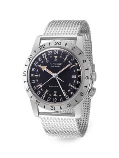 Glycine 에어맨 더 치프 40mm 시계 In Silver