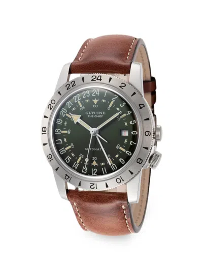 Glycine 에어맨 더 치프 Gmt 40mm 시계 In Brown
