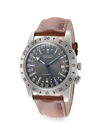 Glycine 에어맨 더 치프 Gmt 40mm 시계 In Brown