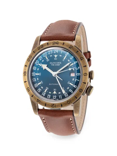 Glycine 에어맨 더 치프 Gmt 40mm 시계 In Brown