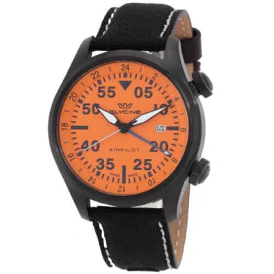 Pre-owned Glycine Airpilot Gmt 44 Men's 44mm Orange Rotating Bezel Swiss Made Watch Gl0436
