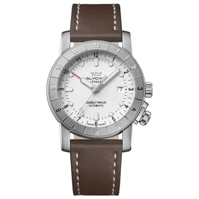 Glycine Ariman Double Twelve Men's Watch In Silver