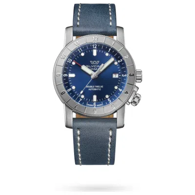 Glycine Ariman Double Twelve Men's Watch In Blue