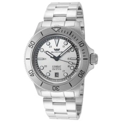 Glycine Combat Sub 42mm Automatic Bracelet Watch In Silver Dial/silver Bracelet