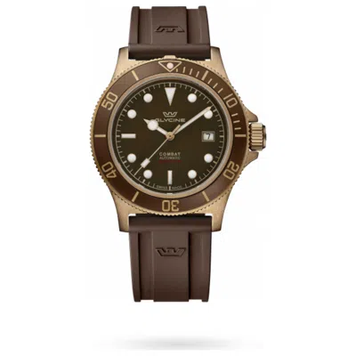 Glycine Combat Sub Bronze Men's Watch In Brown
