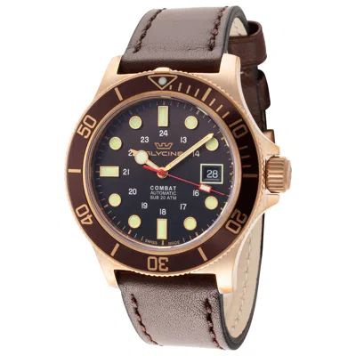 Glycine Combat Sub Bronze Men's Watch In Brown