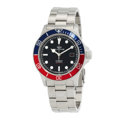 Glycine Combat Sub Sport Steel Automatic Black Dial Men's Watch Gl0388 In Red) /  Two Tone  / Black