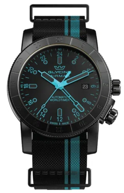 Pre-owned Glycine Men's Airman 42mm Automatic Gmt Watch Gl0495