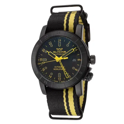 Glycine Men's Airman Contemporary 42mm Black Automatic Watch