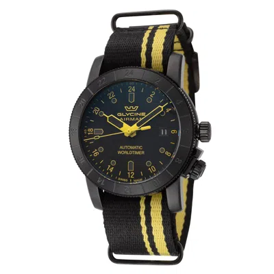 Glycine Men's Airman Contemporary Purist 42mm Black Automatic Watch