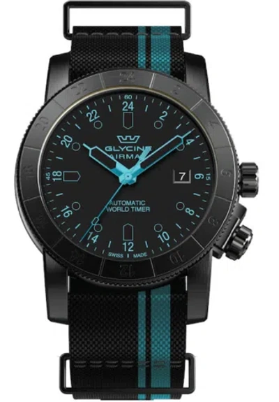 Pre-owned Glycine Men's Airman Purist 42mm Automatic Gmt Watch Gl0494