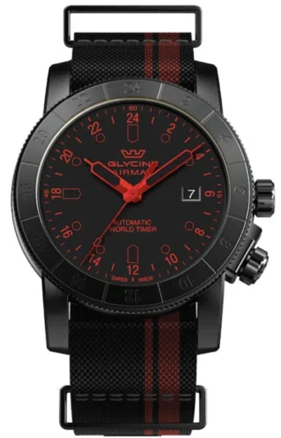 Pre-owned Glycine Men's Airman Purist 42mm Automatic Gmt Watch Gl0496