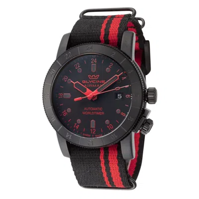 Glycine Men's Airman Purist 42mm Automatic Gmt Watch Gl0496 In Black