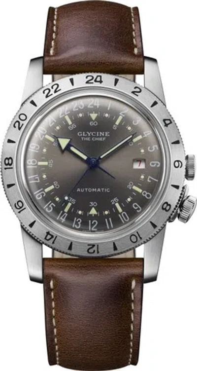 Pre-owned Glycine Men's Gl0412 Airman Vintage The Chief Purist 40mm Automatic Watch