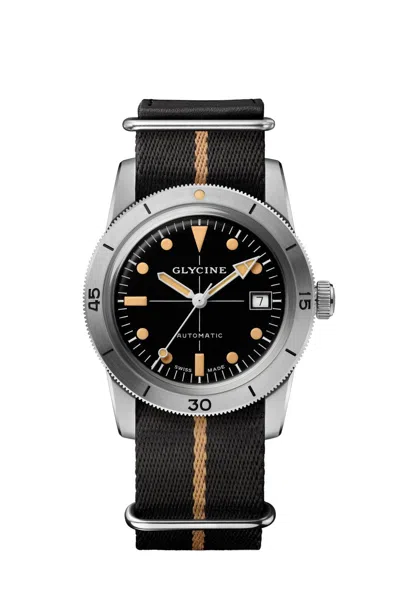 Glycine Unisex Sea Kraken 39mm Automatic Watch In Black