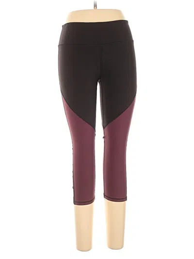 Pre-owned Glyder Active Pants In Burgundy