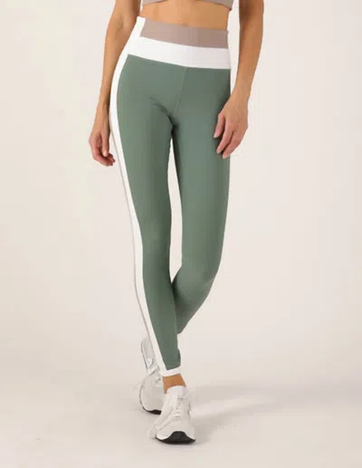 Glyder Directional High Waist Legging In Smoky Basil In Green