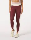 Glyder Directional Leggings In Chestnut/oatmilk/adoberose In Burgundy