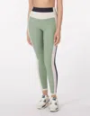 Glyder Directional Leggings In Sage/black-oatmilk Contrast In Green