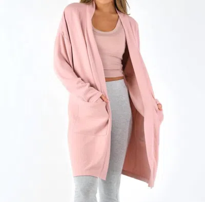 Glyder Luxury Cardigan In Adobe Rose In Pink