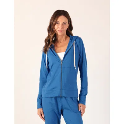 Glyder On The Go Lightweight Zip Up Hoodie In Blue