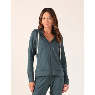 Glyder On The Go Lightweight Zip Up Hoodie In Green