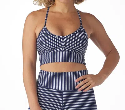 Glyder Premier Sport Bra In Nautical Stripe In Multi